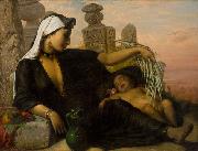 Elisabeth Jerichau Baumann Egyptian Fellah woman with her child oil